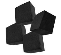 Beaupretty 4 Pezzi Pannelli in Spugna Fonoassorbenti Cubo 15X15X15 CM Neri Autoadesivi Blocchi Isolanti per Studi di Registrazione Home Theater Ufficio e Cabine Vocali Materiale