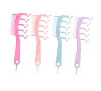 Beaupretty 4 Pezzi pettinatura per uomini neri Strumento di pettine a clip di sollevamento Combs per taglio dei colorati Clip per volumi di scoppi plastica