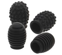 Beaupretty 4 Pezzi Set di bacchette silenziate protezioni per le maniche delle bacchette copertura della punta della bacchetta protettore muto per percussioni Black