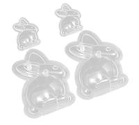 Beaupretty 4 Pezzi Stampo per Cioccolato per Pasqua in Plastica a Forma di Coniglio Flessibile e Facile da Pulire, per Baking e Decorazioni Dolci per Famiglia e Amici