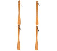 Beaupretty 4 Pz calzascarpe in legno calzascarpe manico tromba d'aria manico lungo in calzascarpe corna portatili Calzascarpe ergonomico calzascarpe da donna calzascarpe da uomo Di legno