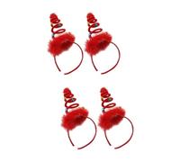 Beaupretty 4 Pz cerchio per di Natale fascia per natalizia fascia dell'albero di natale con campane funlicht divertente cerchietti bambina cerchio per di rosso