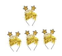 Beaupretty 4 Pz Fascia per a stella 2023 hair charms hair jewelry fascia con stella glitterata di nye fasce 2023 fasce per copricapo di ferro da stiro