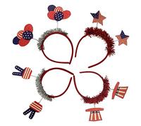 Beaupretty 4 Pz Fascia Per Il Dell'indipendenza Fascia Patriottica Fasce Per Le Donne Bomboniera Per La Festa Nazionale Fasce Larghe in Pizzo Per Le Donne Accessori Rave Latte Art