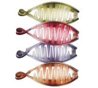 Beaupretty 4 Pz Tornante Fermacapelli a Banana Spillo Affrettato Asciugacapelli Per Ricci Clip Per Copertoncino Antiscivolo Fermaglio Per Antiscivolo Mascella Ragazze Acrilico