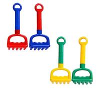 Beaupretty 4 Sabbiera per e Colorate Plastica per Giochi Sabbia Spiaggia Design Divertente e Maneggevole per Attività All e Bagno Giallo e Verde