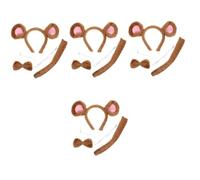 Beaupretty 4 Set Copricapo Di Ratto Cerchio Per Con Orecchie Di Animale Copricapo Di Orecchie Di Animali Accessori Per Costumi Da Topo Costume Da Topo Fasce Per Animali Tessuto