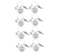 Beaupretty 4 Set Portachiavi in acciaio Inossidabile Primo Amo Il Portachiavi Della Mamma Signore Incantesimi Chiave Per Borse Ciondolo Per Borsa Silver 2 Pezzi*4