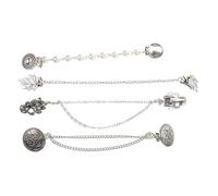 Beaupretty 4Pezzi Fermagli per Scialle Retro Clip Vintage con Design per Cardigan e Outfit Fashion Robusti e Accessori Chic per Ogni