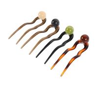 Beaupretty 4pezzi Forcine Forma Di u Piccole Vintage Fermagli Per Capelli in Acetato Dettagli Di Perle Accessori Per Styling Dei Capelli Semplici Opzioni Di Colore Caramello Grigio Scuro Beig