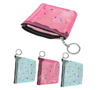 Beaupretty 4pezzi Portafoglio Piccolo Trasparente Portamonete Cerniera Per Piccola Tasche Contanti e Carte Credito