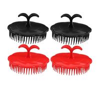 Beaupretty 4pezzi Spazzola Massaggiante Per Capelli Rotonda Massaggiatori Manuali Per Capelluto Spazzola Per Testa in Plastica in Plastica Morbida Per Districare i Capelli Esfoliazione Del Ca