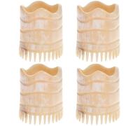 Beaupretty 4pezzi Spazzola Per Massaggio Del Capelluto Corno Di Yak Pettine Per Pulizia Dei Strumento Pratico Per Shampoo e Massaggio Design Leggero e Portatile Per Comfort e