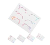 Beaupretty 5 Fogli Adesivi per gli occhi accessori portapenne adesivi tatuaggio occhio adesivi gialli tatuaggio temporaneo per gli occhi adesivi per il trucco degli occhi del festival pvc