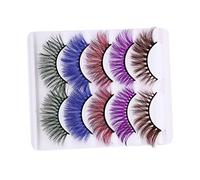 Beaupretty 5 Paia Ciglia Finte Colorate Frustata Mascara Impostore Ciglia Sottili Aspetto Esile Strizza L'occhio Ciglia Manga Bobine Estensioni Ciglia Naturali Duo Bigodino Imitazione