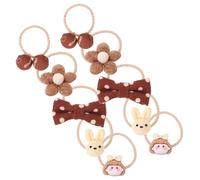 Beaupretty 5 Paia cravatta per da bambina hair clip hair pin molletta Bande per per ragazze elastici per sottili elastici per per ragazze giovani tessuto