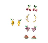 Beaupretty 5 Paia Orecchini Di Frutta Orecchio Orecchini Per Le Donne Piccolo Pendenti Auricolari Creativi Ciondoli Da Donna Orecchini Chic Stalloni Per Orecchie Creativi Rame