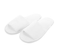 Beaupretty 5 Paia pantofole dell'albergo pantofole riutilizzabili per bambini dell'hotel per gli ospiti per la casa senza scarpe da viaggio stoffa bianca