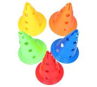 Beaupretty 5 Pezzi Coni da Allenamento Calcio per Plastica PE Fori | Leggeri e Facili da Trasportare, per Scuola e Lezione di Educazione Fisica, Uso su Campo