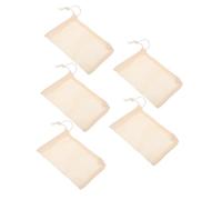 Beaupretty 5 Pz Rete in schiuma di cotone e lino sacchetto per la pulizia del sapone sacchetto di sapone schiumogeno maniche di sapone per saponette portasapone da bagno Lino di cotone Beige
