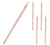 Beaupretty 5 Pz rimozione delle unghie smalto per unghie rimuovere detersivo kit unghie pro gel polish smalti gel dip remover per unghie strumento per pedicure Acciaio inossidabile Rose Gold
