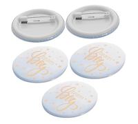 Beaupretty 50 Pezzi Distintivo rivelatore di genere spilla distintivo in banda stagnata distintivi Badge di compleanno ragazzi spilla da festeggiato bomboniere Blue