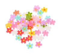 Beaupretty 50 pezzi Mini Fiori Resina Charm Forma Margherita per Nail Art Gioielli e Progetti da Te Accessori Eleganti per Donne e Ragazze