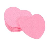 Beaupretty 50pezzi Spugne per Trucco Compresse per Viso Spugne Forma di Cuore Rosa per Pulizia del Viso Dischetti Struccanti per Viaggio Cosmetiche Delicate