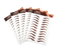 Beaupretty 5fogli Adesivi Per Sopracciglia Impermeabili Trucco Sopracciglia Finto Kit Adesivi Transferibili Per Trucco Occhi Marroni Per