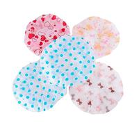 Beaupretty 5pezzi Cuffia da Doccia in Eva Adatta per Donne Protezione Capelli Sotto Doccia Morbida per Viaggio e Pulizia Viso Colore Casuale