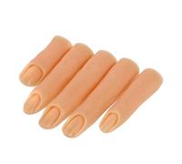 Beaupretty 5pezzi Mani Di Pratica Silicone Con Dita Flessibili Per Manicure Di Dita Fittizie Per Allenamento Nail Art Colore Marrone Per Professionisti e Studenti Di Bellezza