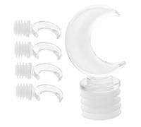 Beaupretty 5pezzi Moon Shaped Decorative Bottle Stopper for Essential Oil and Perfume Bottles Robust with Artistic Detailing for Aromatherapy and Home Decor
