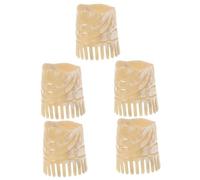 Beaupretty 5pezzi Pettine Massaggiatore Corno Bue Naturale Antistatico e Portatile Per Al Capelluto e Dei Colori Random Corto