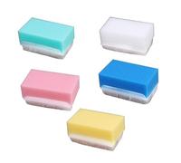 Beaupretty 5pezzi Spazzola Tattile Per Ragazzo Ragazza in Spugna e Plastica Massaggio e Lavaggio Mani Giallo Bianco Turchese Celeste Rosa