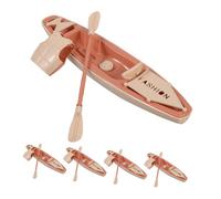 Beaupretty 5sets Canoa in Miniatura con Pagaia Barca in Plastica Giocattolo Acquatico per Ragazzo Ragazza Decorazione per Casa delle Bambole Statuina da Tavolo