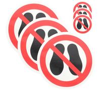 Beaupretty 6 Adesivi di Avvertimento Vietato Calpestare Rotondi, Decalcomanie di Sicurezza Resistenti per Cantieri e Industrie, Facili da Applicare su Superfici Piane