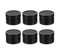 Beaupretty 6 Barattoli in Alluminio per Candele Vuoti da 50 Ml Coperchio Sigillante, Contenitori per Cosmetici e Crema per Occhi, Vasetti da Viaggio Leggeri per Unguenti, Balsami e Oli