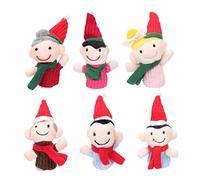 Beaupretty 6 Burattini da Dito Decorativi per Giocattoli Educativi e Interattivi Morbido per Raccontare e Sviluppare La Creatività Accessori per Feste e Scuole Colore Colore