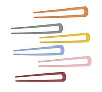 Beaupretty 6 pezzi Fermagli U Resistente Forcine Colorate per Acconciature Eleganti Adatti per Matrimoni e Colore Casuale Colore Casuale