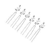 Beaupretty 6 Pezzi forcina a forma di u perla gioielli per da sposa damigella d'onore ritual elegant forcine sposa bastoncino per a forma di u ornamento per da donna
