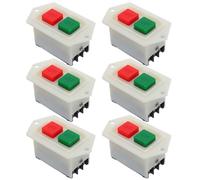 Beaupretty 6 Pezzi Interruttore a Pulsante di Accensione e Spegnimento per Smerigliatrice da Banco e Trapano a Colonna Interruttore Industriale di Avviamento Pulsante di Sicurezza