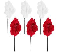 Beaupretty 6 Pezzi nuove forcine per rosa barrette hair pin accessori per floreali decorazioni di nozze parà forchetta per chignon forcina per da donna tessuto