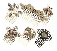 Beaupretty 6 Pezzi Pettini Per Chioma Da Sposa Vintage in Metallo Strass Scintillanti, Accessori Per Chioma Da Damigella D'onore, Decorazioni Leggere Per Matrimoni e Occasioni Formali