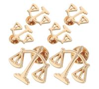 Beaupretty 6 Pezzi Spilla a scaglie di metallo spilla dell'avvocato perno della legge Stumetta di giacca Golden