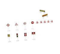 Beaupretty 6 Set Giochi Educativi Stradali Simulati per Modelli Barricate e Cartelli Interattivi per Apprendimento e in Scenari Urbani