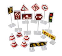 Beaupretty 6 Set Modelli Segnali Stradali Educativo per Coni Simulazione Indicazioni Stradali per Imparare Regole della e Riconoscimento Simboli
