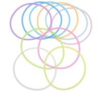 Beaupretty 60 Pezzi Braccialetti Silicone Jelly Multicolore Anni Elastici Luminosi Fluorescenti al Buio Neon Flessibili Polsini e Fasce per Capelli per Feste Natale Adulti