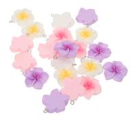 Beaupretty 60 Pezzi Mini Resin Plumeria Flower Charms Five-petal Tropical Pendants in For Lei Making Beach Wedding Crafts And Summer Jewelry