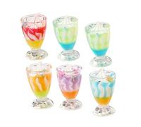 Beaupretty 6pezzi Mini Casa Gelato Realistica in Resina Accessorio Per Case Bambole Miniatura Cibo Per Decorazione Modelli Gelato in Miniatura Per Micro Paesaggio Per Casa Delle Bambole