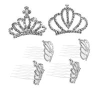 Beaupretty 6pezzi Mini Coroncina Pettine Per Ragazze Per Compleanno e Matrimonio Accessori Per Design Facile Applicare Indossare